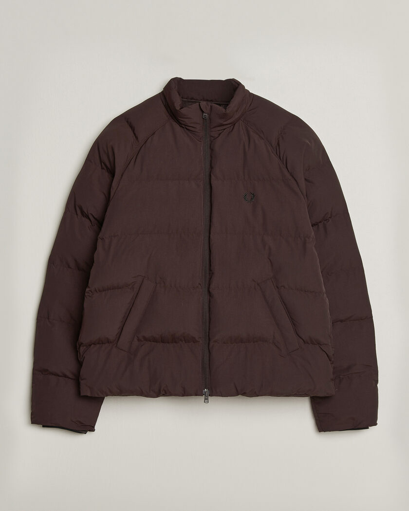 Fred Perry Raglan Sleeve Padded Jacket Rich Brown – Brun