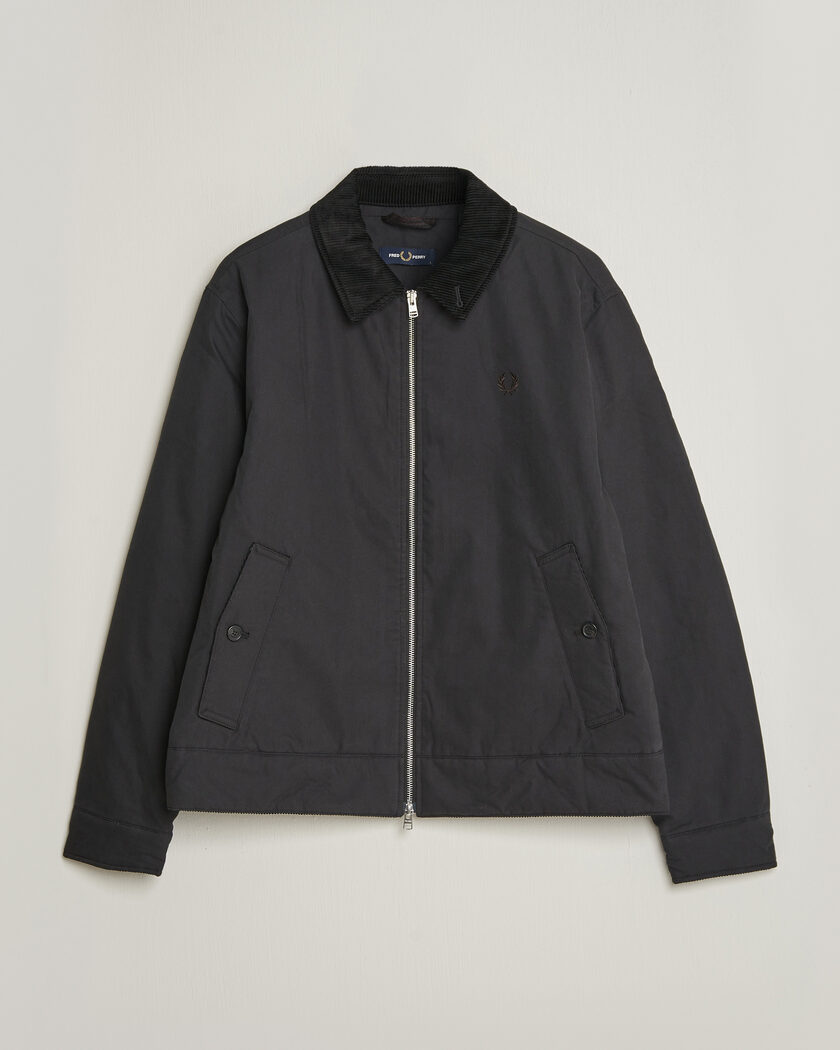 Fred Perry Cotton Caban Jacket Black – Svart