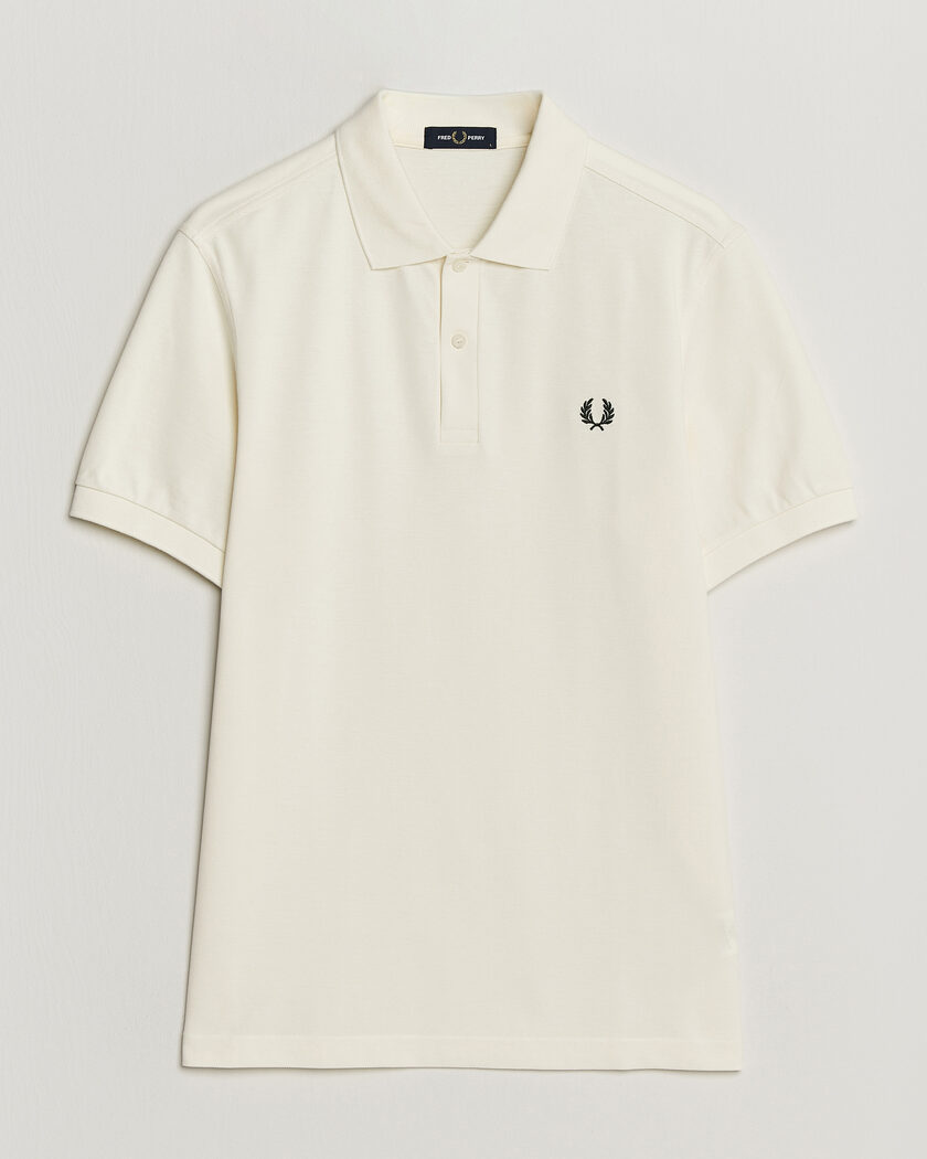 Fred Perry Plain Polo Shirt Night Ecru – Hvit