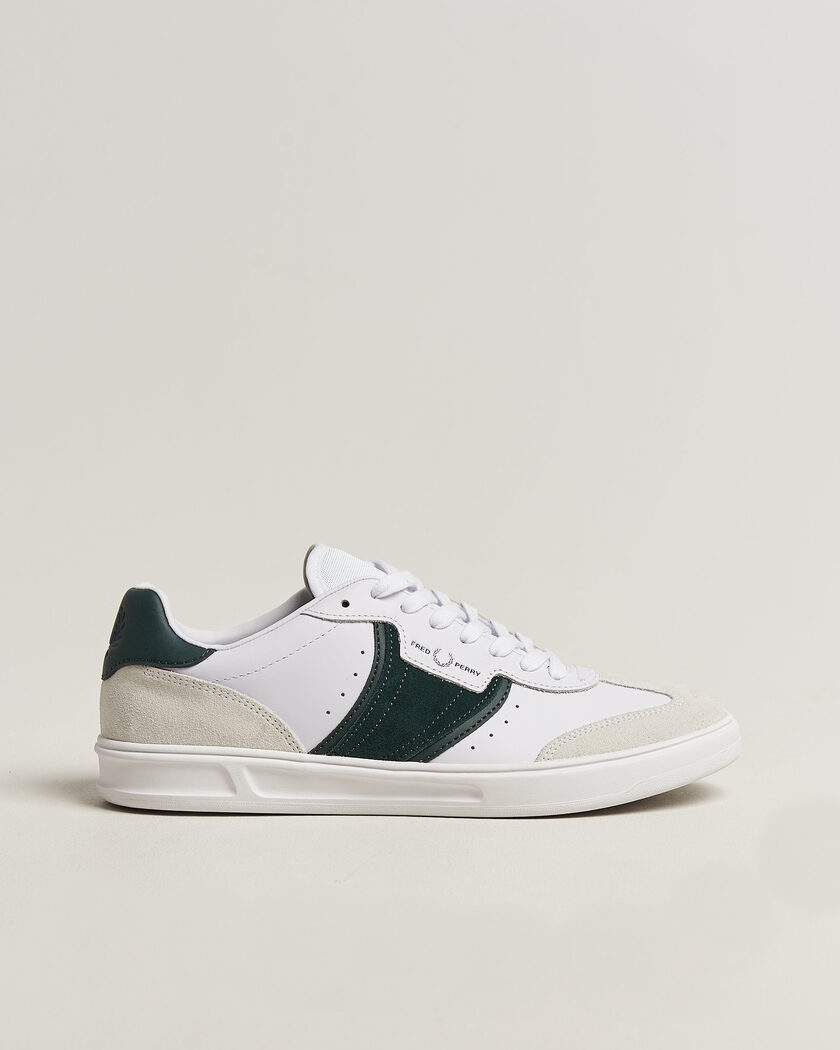 Fred Perry B4 Leather/Suede Sneaker White – Hvit