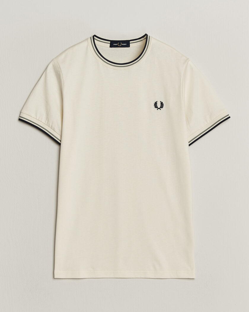 Fred Perry Twin Tipped T-Shirt Ecru – Hvit