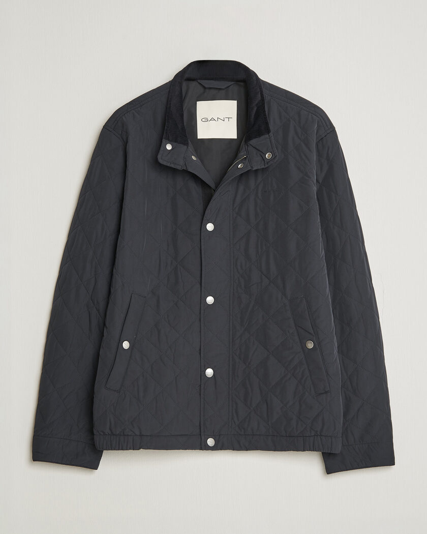 Gant Classic Quilted Jacket Black – Svart