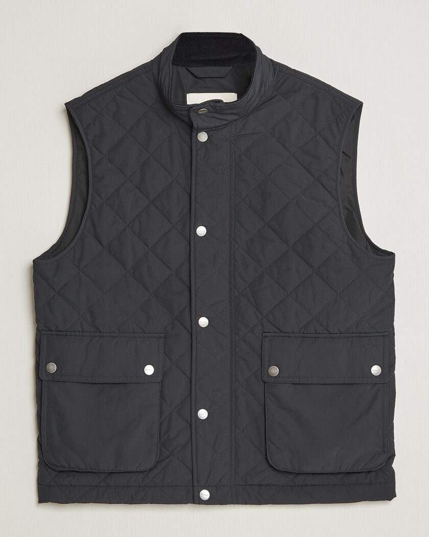 Gant Classic Quilted Vest Black – Svart