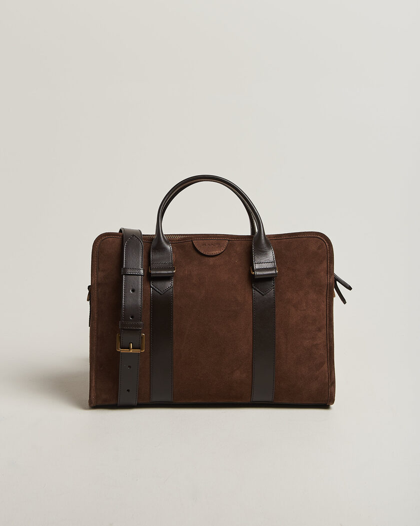Gant Suede Commuter Bag Soil Brown – Brun