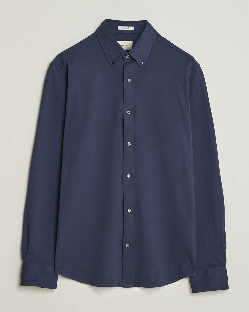 Gant Regular Fit Jersey Pique Shirt Marine – Blå