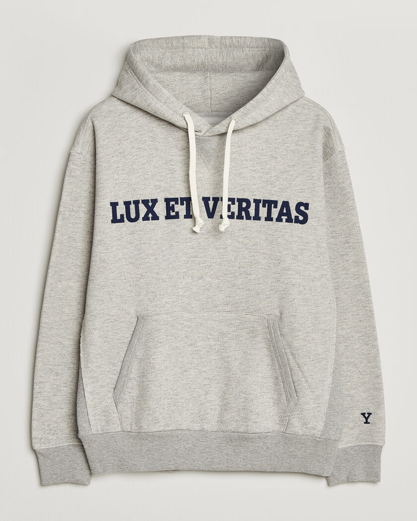  Gant YALE Hoodie Grey Melange – Grå