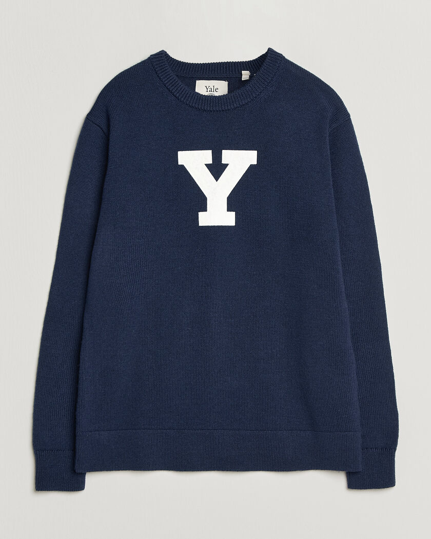 Gant YALE Merino Crew Neck Marine – Blå
