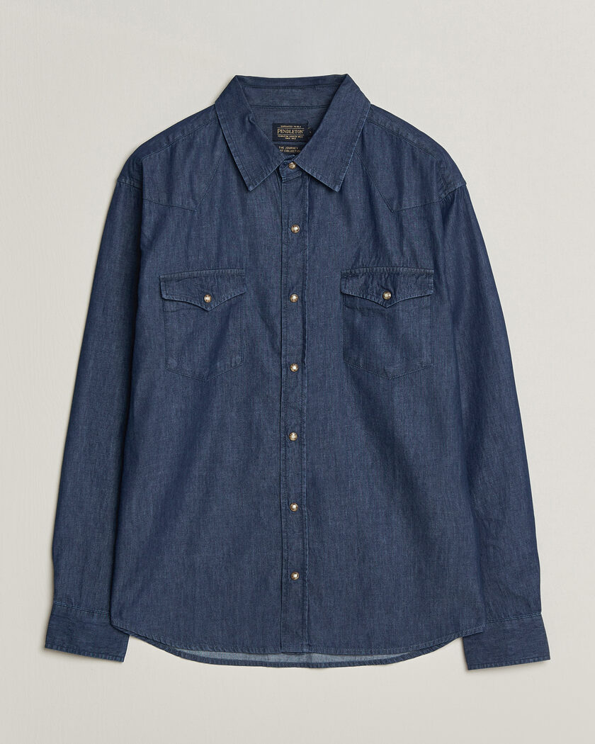 Pendleton Chandler Western Shirt Indigo Chambray – Blå