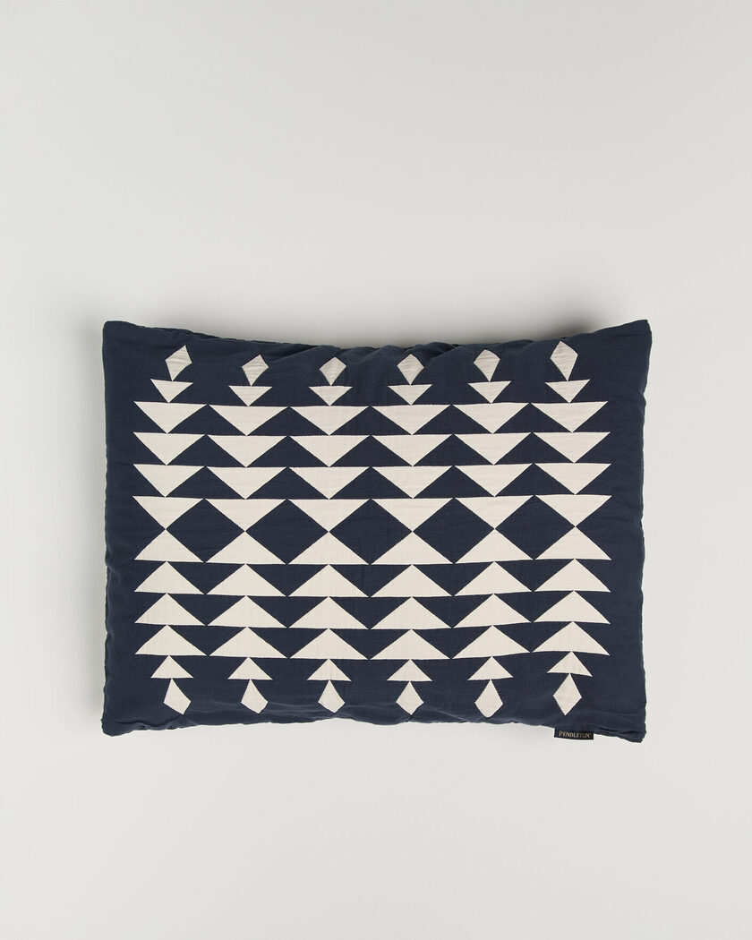 Pendleton Organic Cotton Matelasse Pillow Midnight Nova – Blå