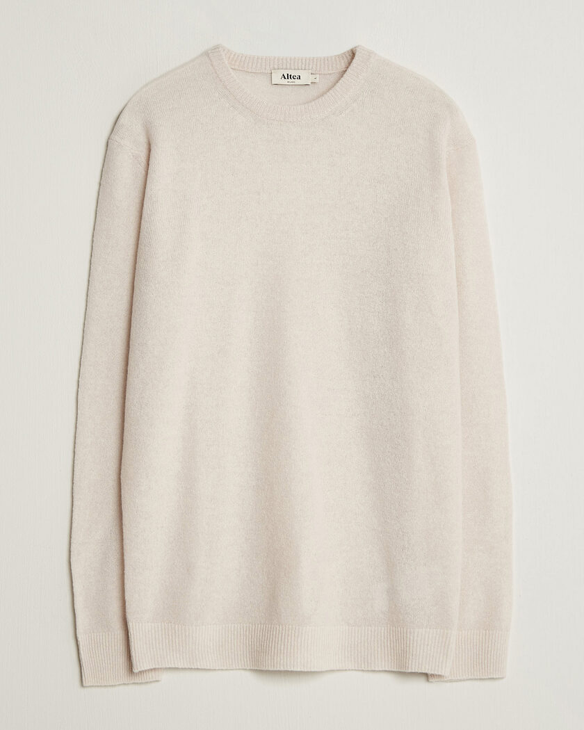 Altea Cloud Cashmere Blend Sweater Latte – Hvit