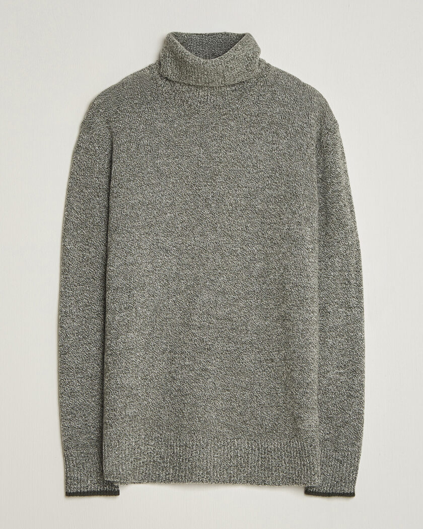 Altea Cloud Cashmere Blend Rollneck Green Melange – Grønn