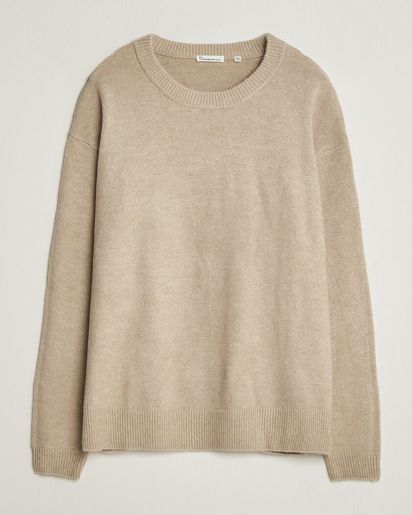 KnowledgeCotton Apparel Knitted Crewneck Feather Grey – Grå