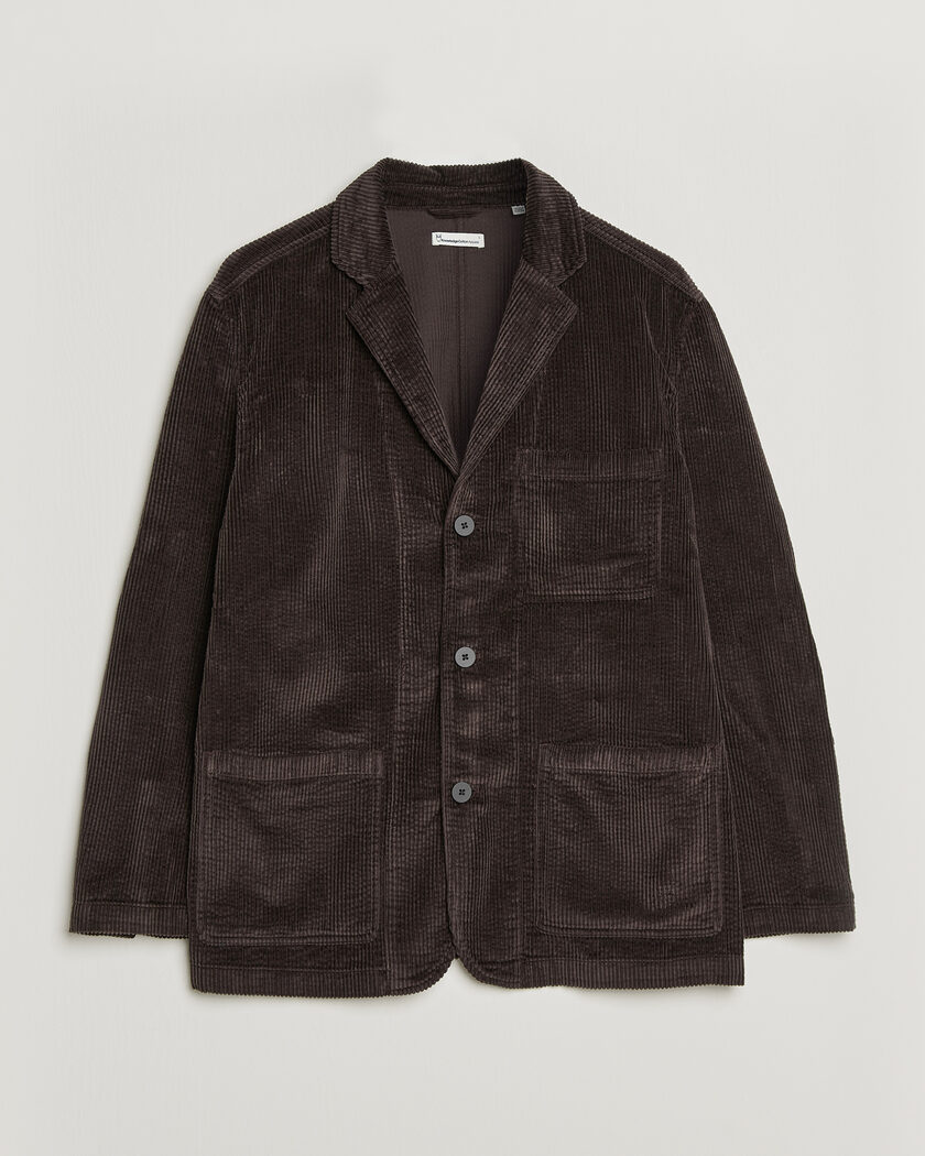 KnowledgeCotton Apparel Cotton Corduroy Blazer Chocolate – Brun