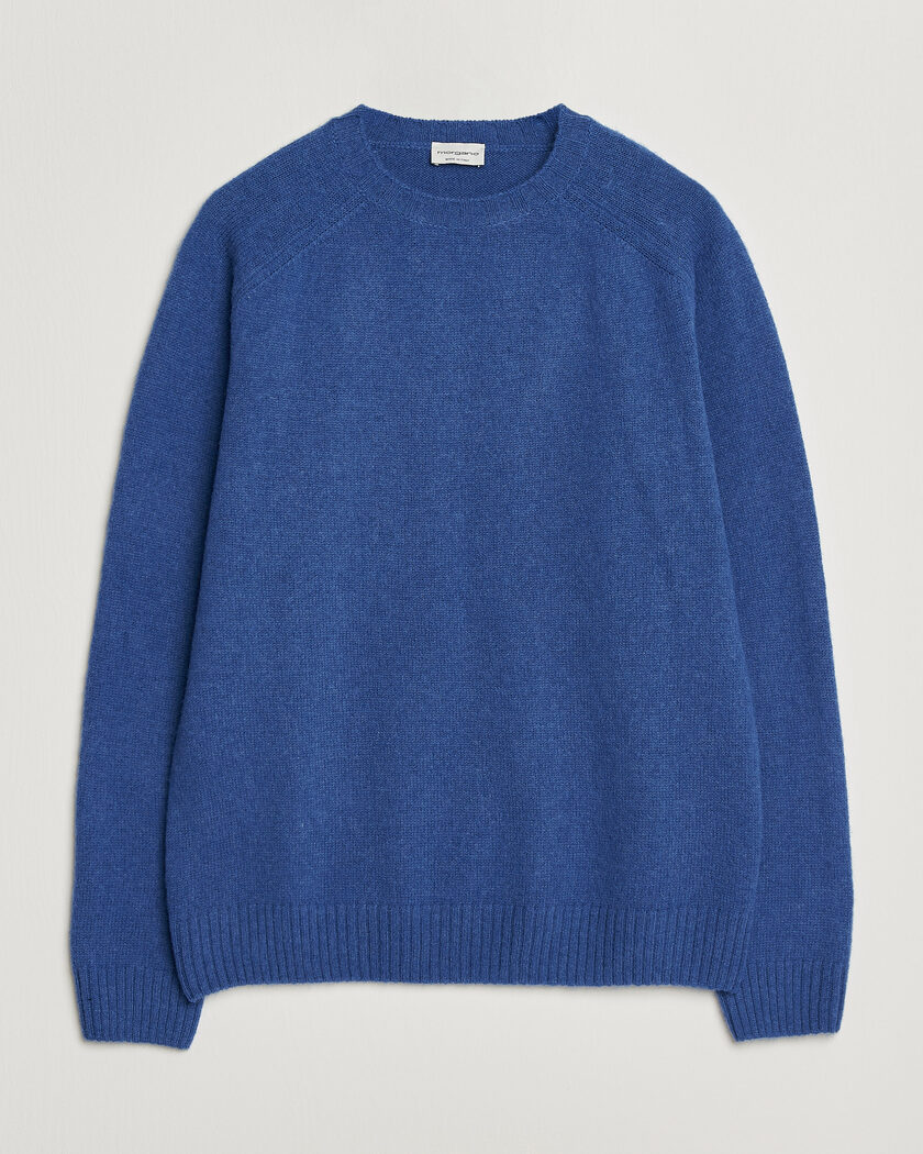 Morgano Brushed Wool Crewneck High Blue – Blå