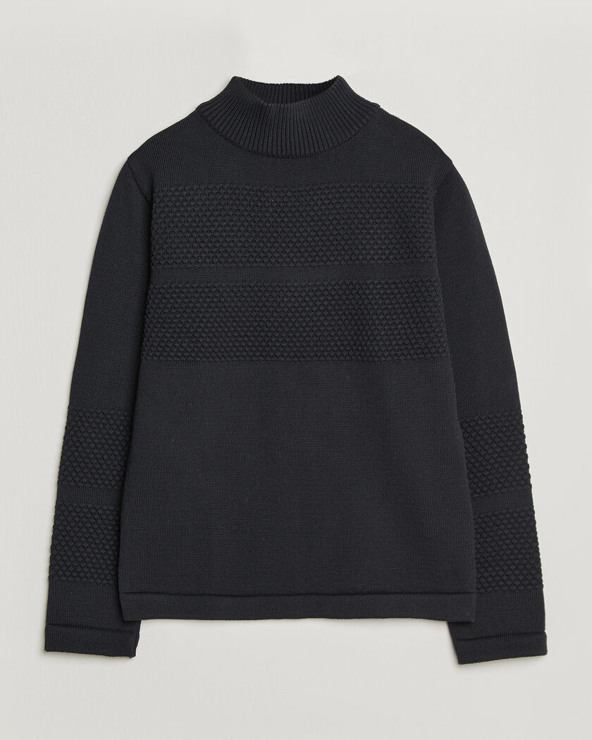 S.N.S. Herning Fisherman High Neck Navy Blue – Blå