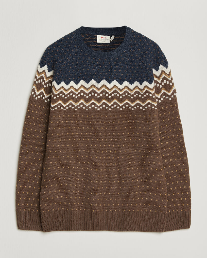 Fjällräven Övik Knit Wool Sweater Dark Oak – Brun
