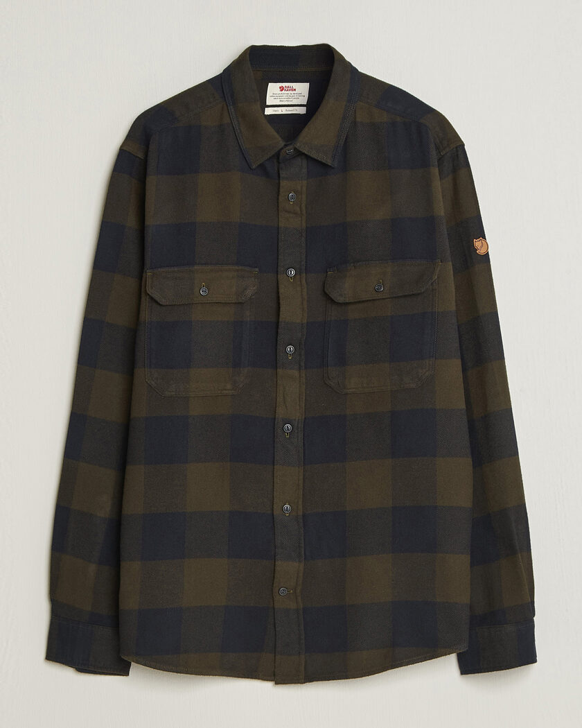 Fjällräven Övik Heavy Flannel Shirt Deep Forest – Grønn