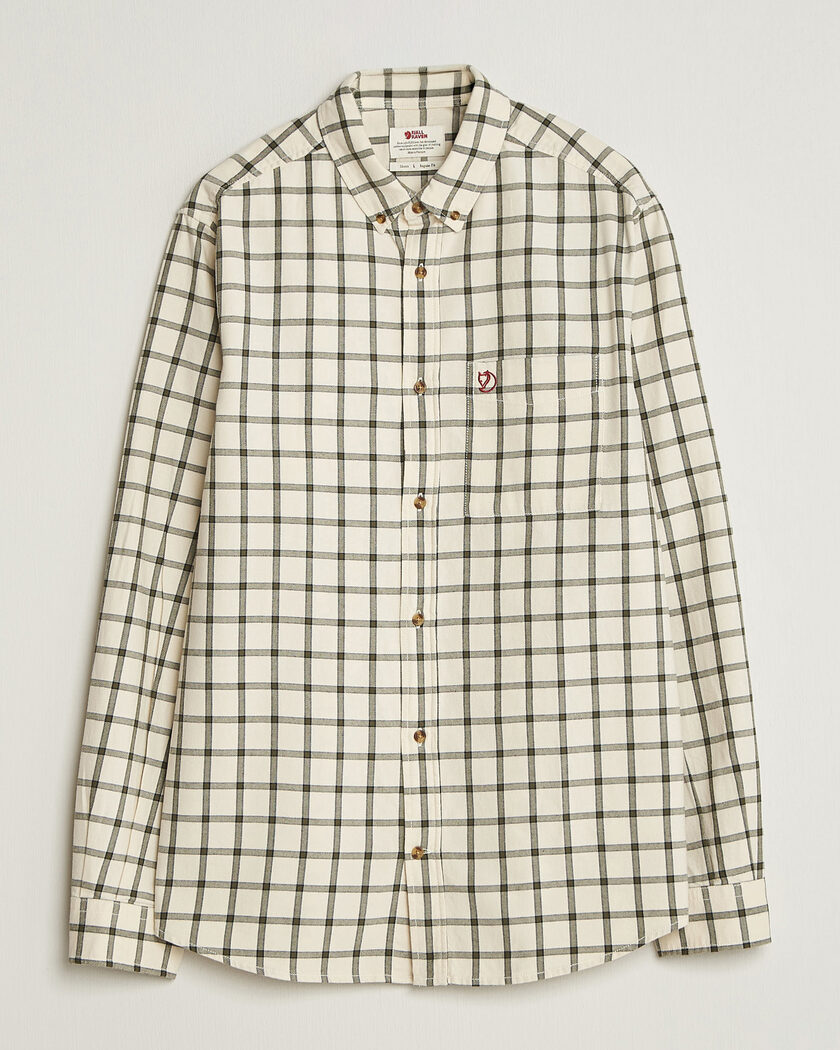 Fjällräven Övik Flannel Shirt Chalk White – Hvit