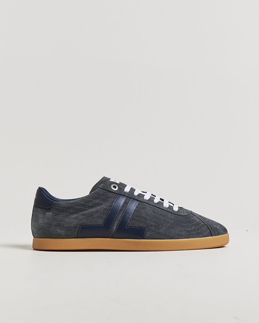 Lanvin Glen Leather Sneakers Grey/Navy – Grå
