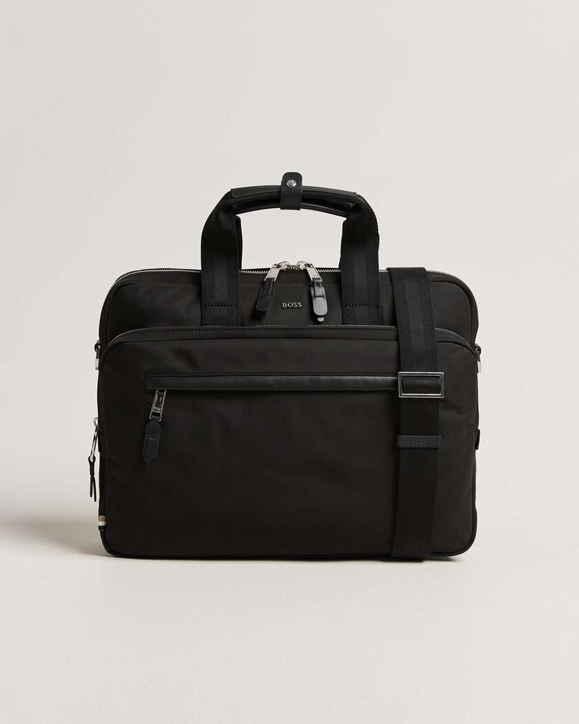 BOSS BLACK Highway Document Case Black – Svart