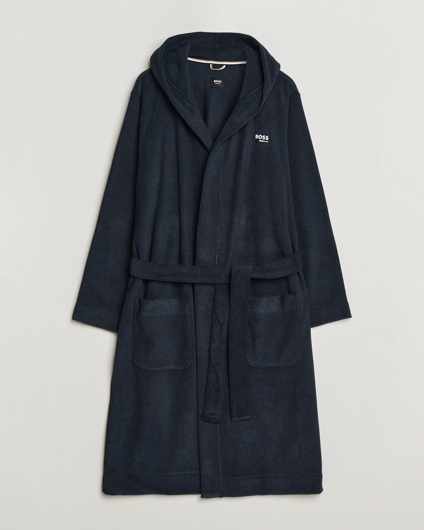BOSS BLACK Terry Robe Dark Blue – Blå