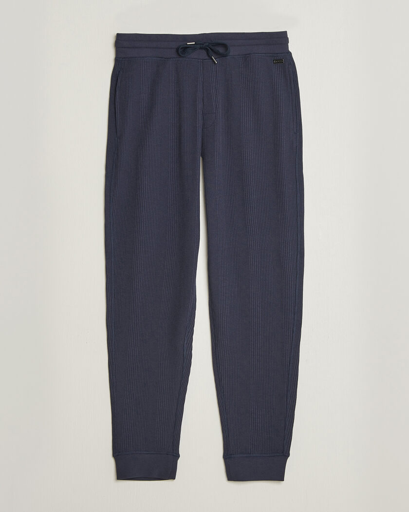 BOSS BLACK Structured Loungewear Sweatpants Dark Blue – Blå