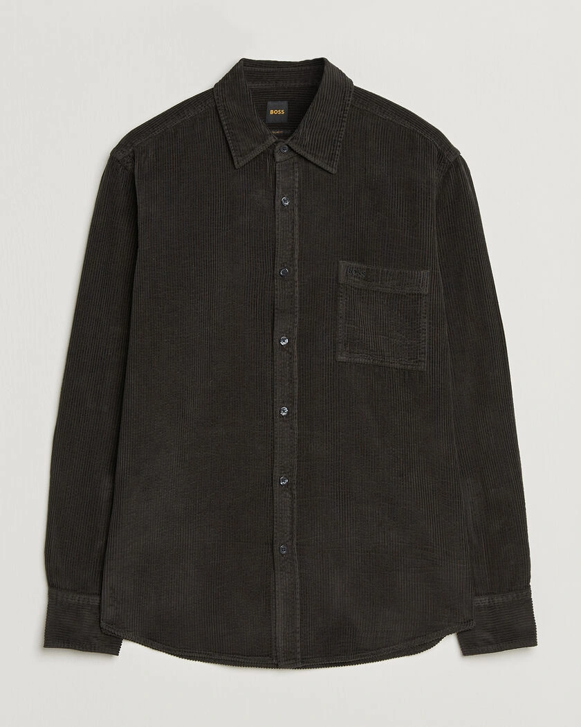 BOSS ORANGE Relegant Corduroy Shirt Black – Svart