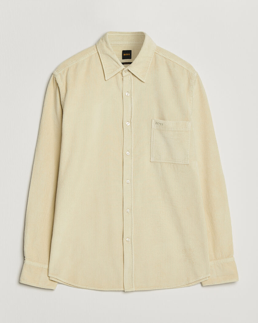 BOSS ORANGE Relegant Corduroy Shirt Light Beige – Beige