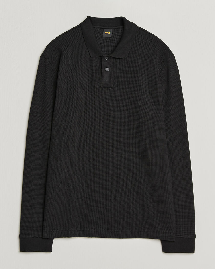 BOSS ORANGE Petempesto Polo Sweater Black – Svart