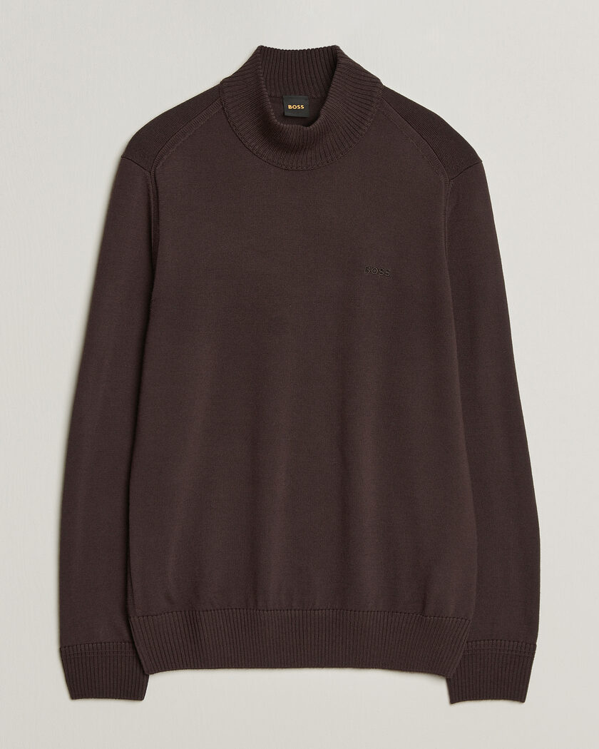 BOSS ORANGE Avac Knitted Turtleneck Dark Brown – Brun