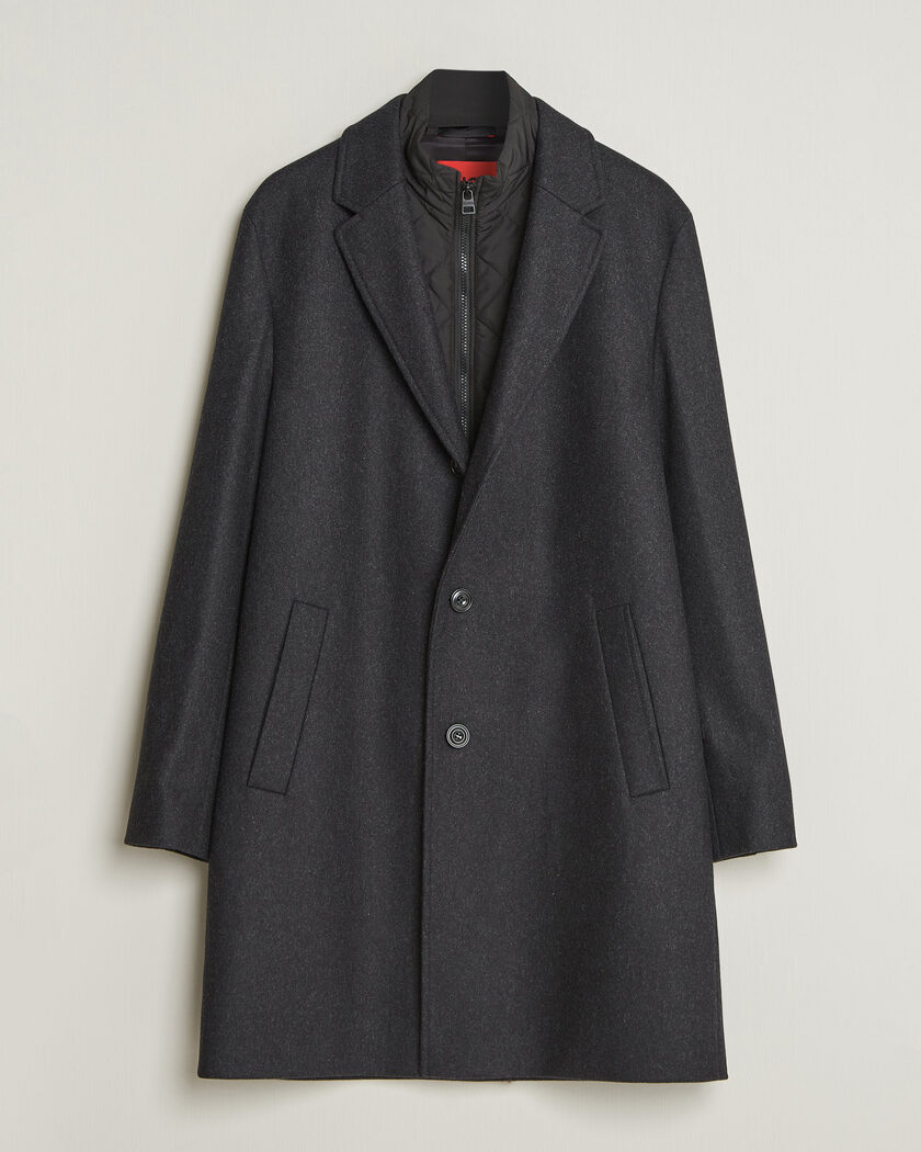  HUGO Milogan Bib Coat Black – Svart
