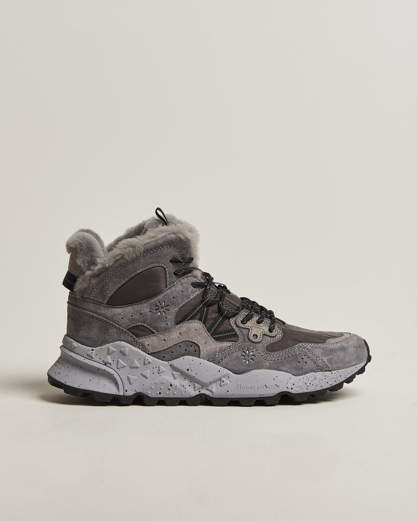 Flower Mountain Yamano 3 Mid Suede/Sherling Sneaker Grey – Grå