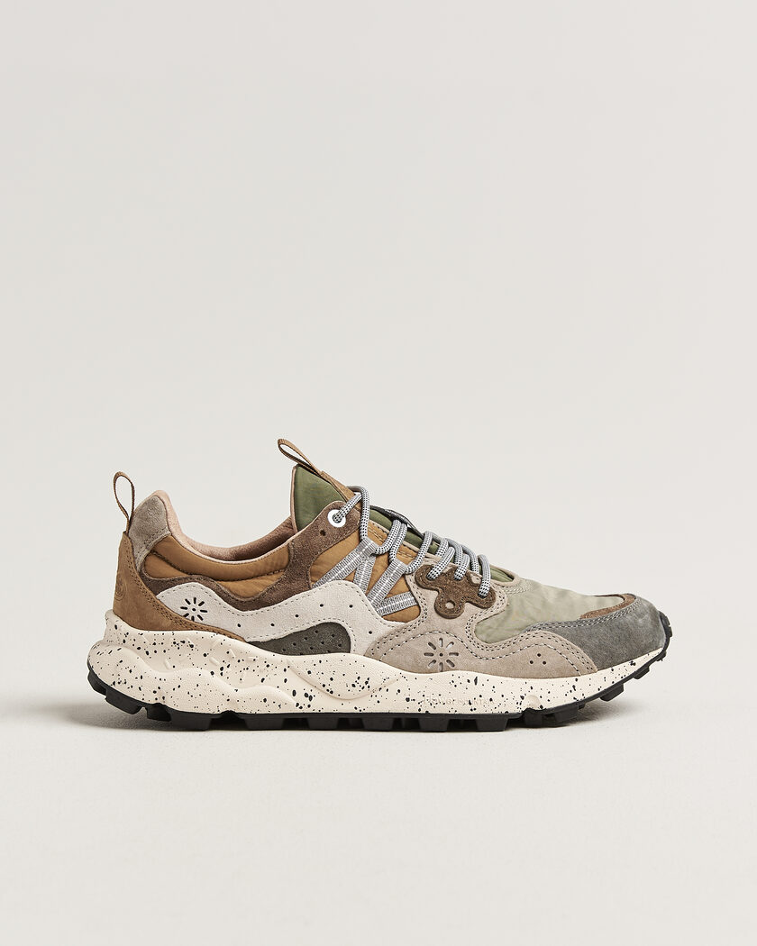 Flower Mountain Yamano 3 Suede/Nylon Sneaker Grey/Onion – Grå
