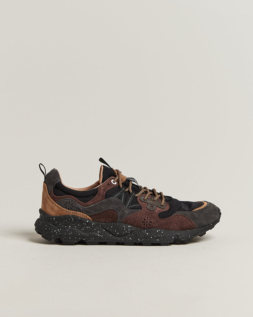 Flower Mountain Yamano 3 Suede/Nylon Sneaker Black/Brown – Svart