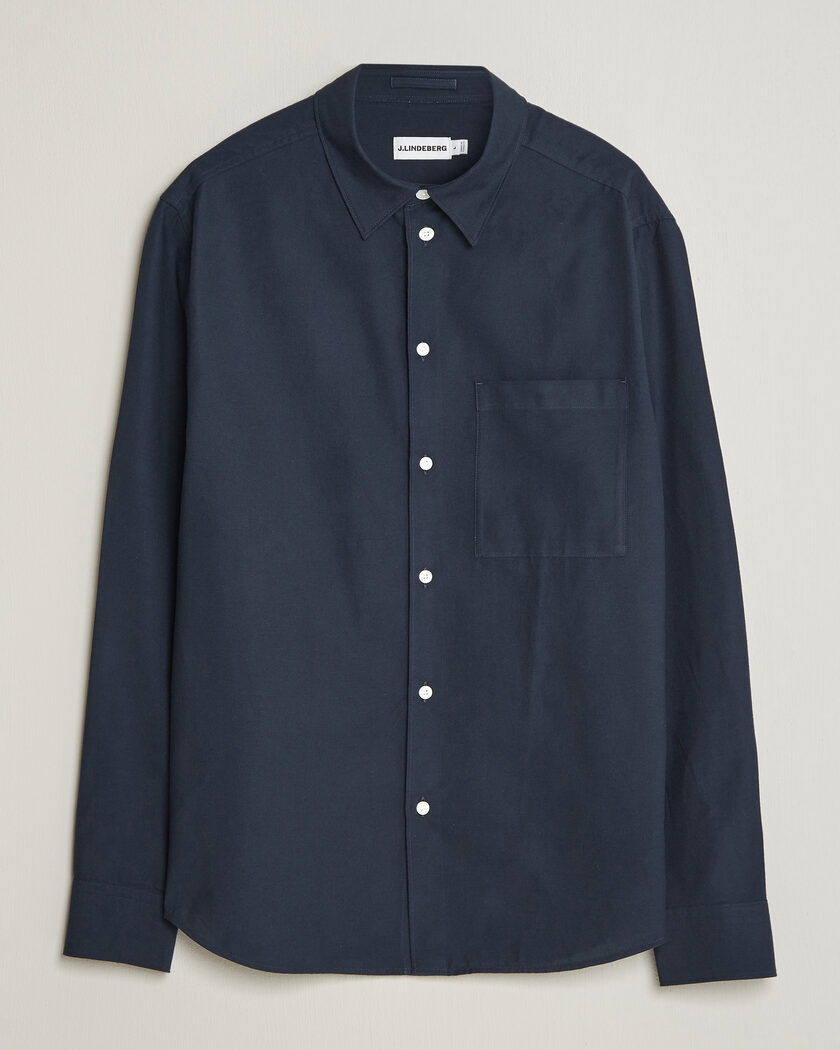 J.Lindeberg Marlon Flannel Shirt JL Navy – Blå