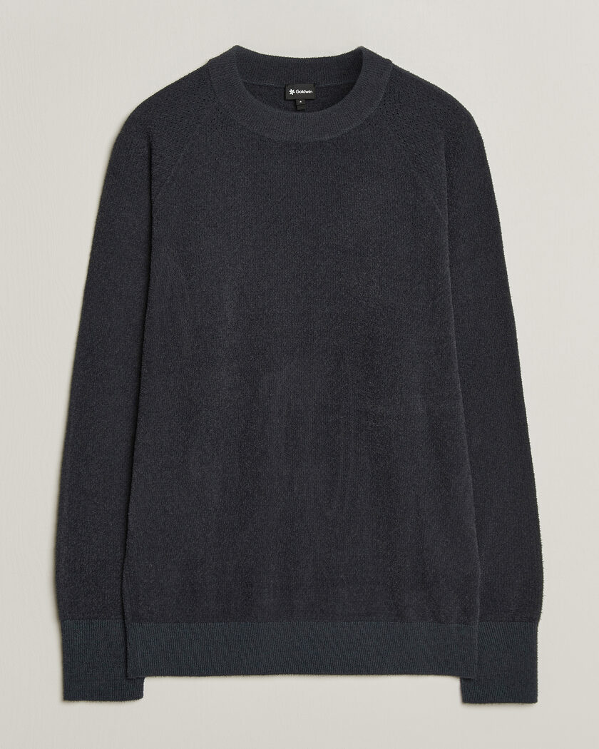 Goldwin Mesh Pile Crew Neck Wolf Gray – Grå