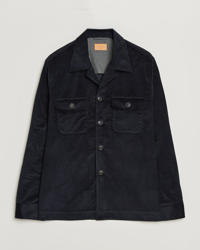 Grigio Corduroy Overshirt Navy – Blå