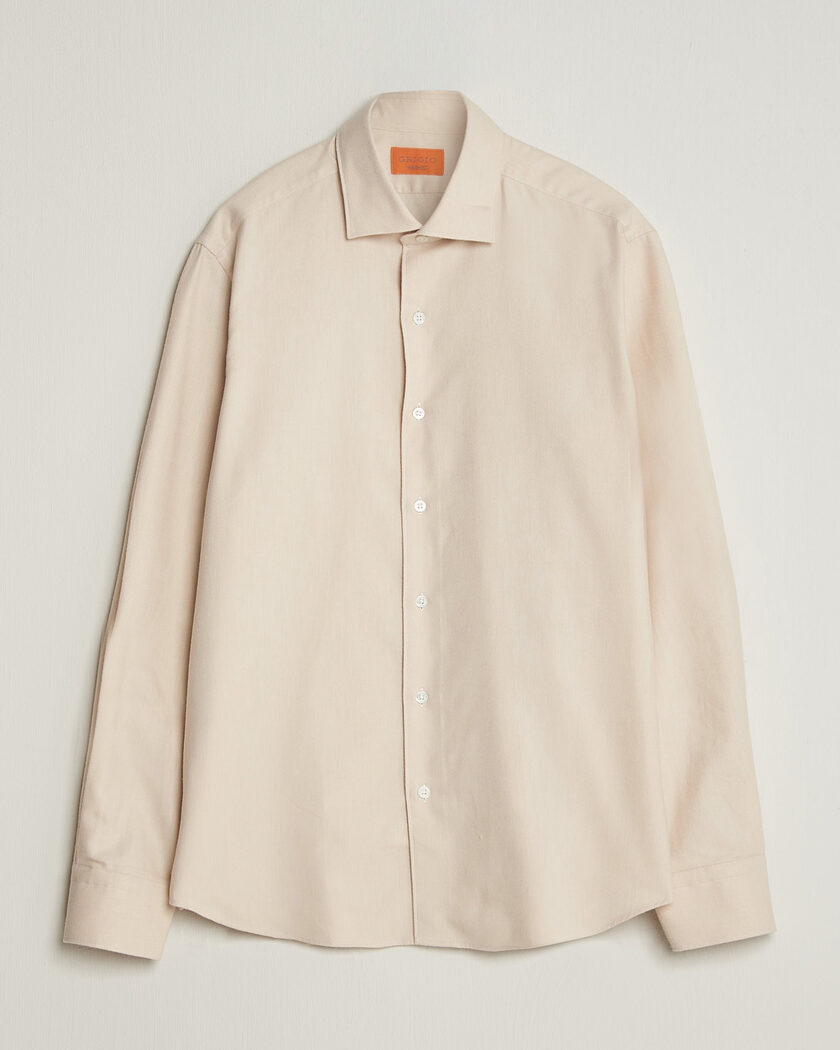 Grigio Washed Flannel Shirt Off White – Hvit