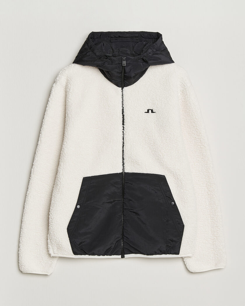 J.Lindeberg Varek Hybrid Hooded Full Zip Tofu – Flerfarget
