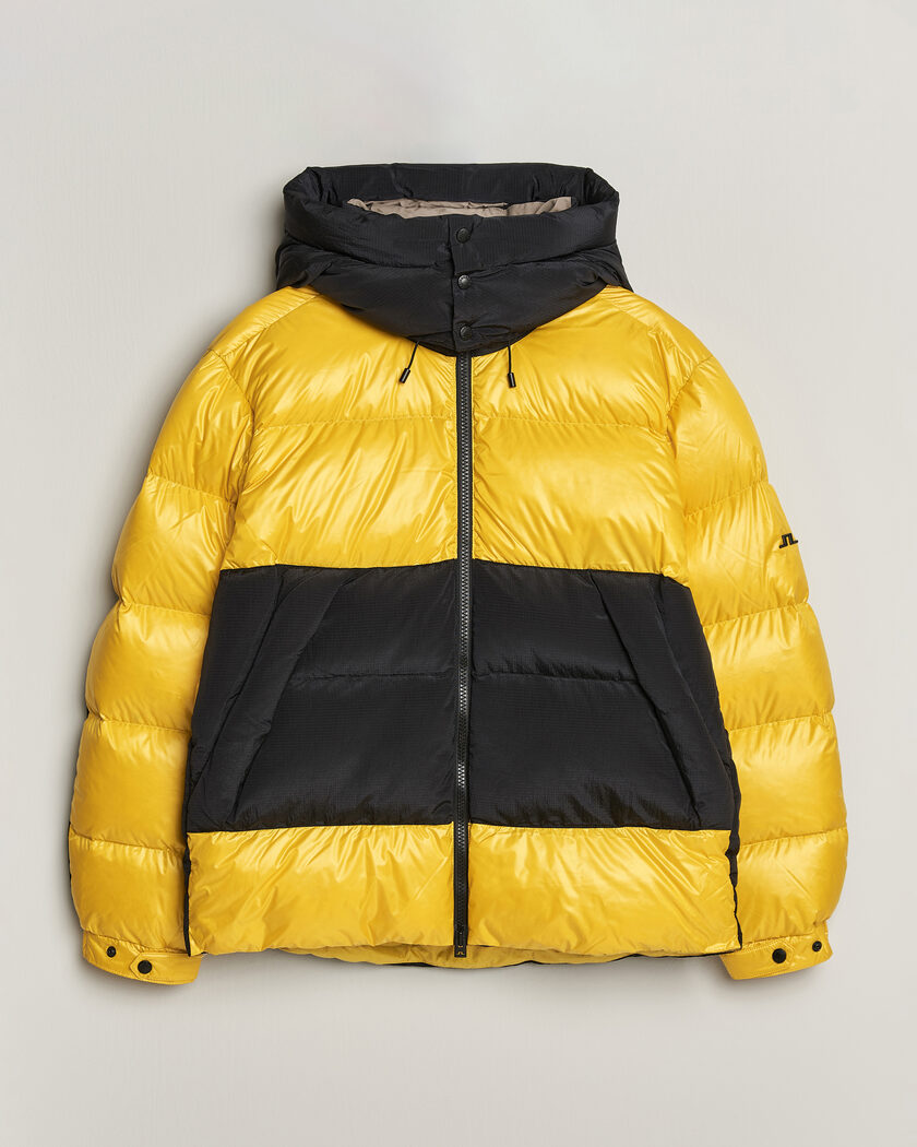 J.Lindeberg Creek Block Hooded Down Jacket Bumblebee – Blå
