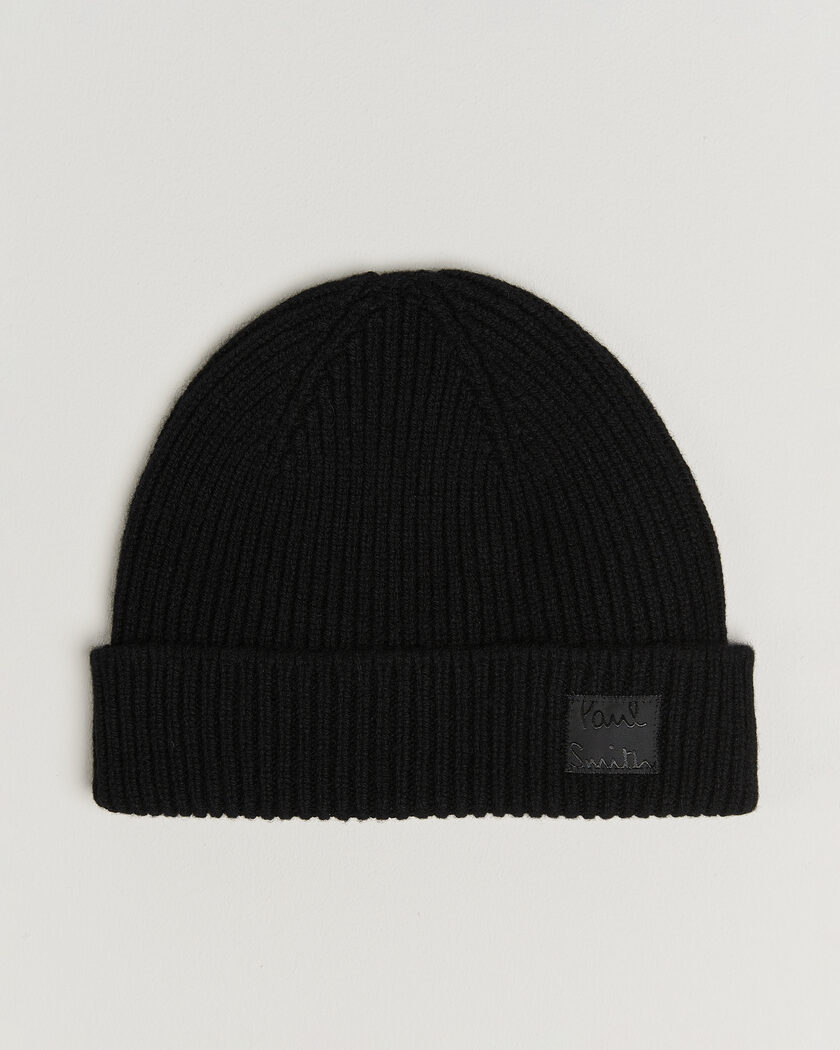 Paul Smith Cashmere Beanie Black – Svart