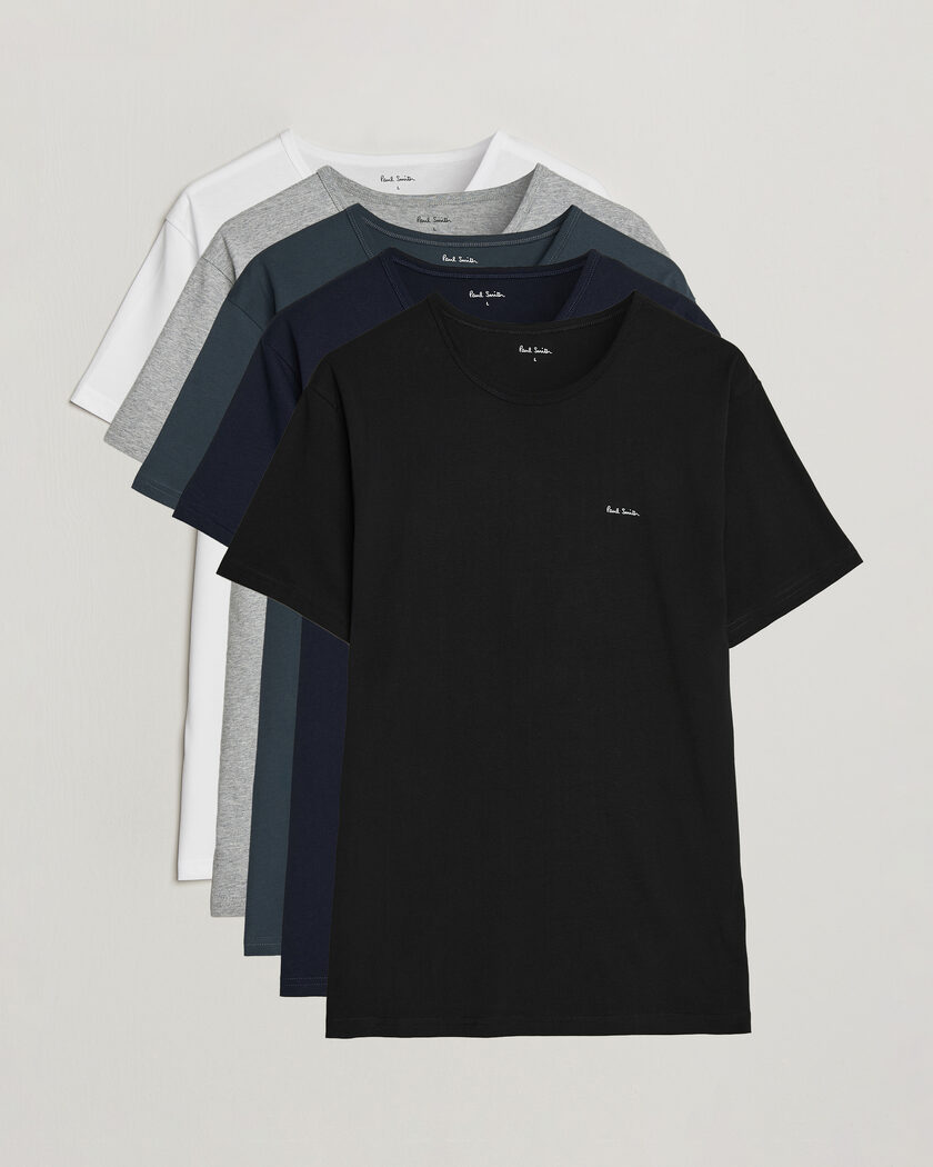 Paul Smith 5-Pack Crew Neck T-Shirt Multi – Flerfarget