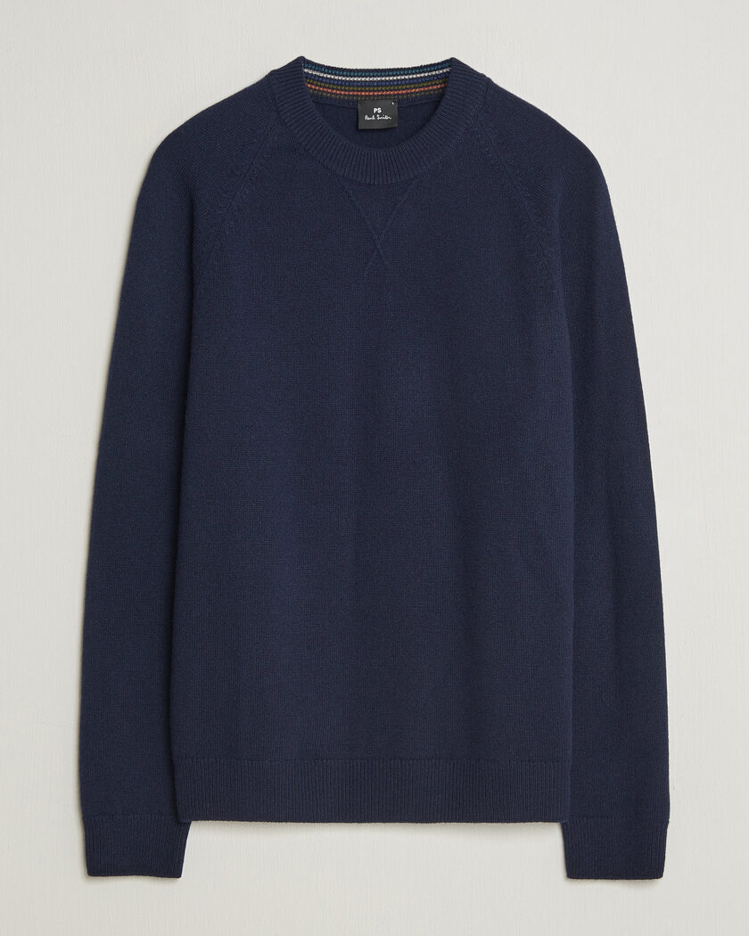 PS Paul Smith Wool Knitted Sweater Navy – Blå