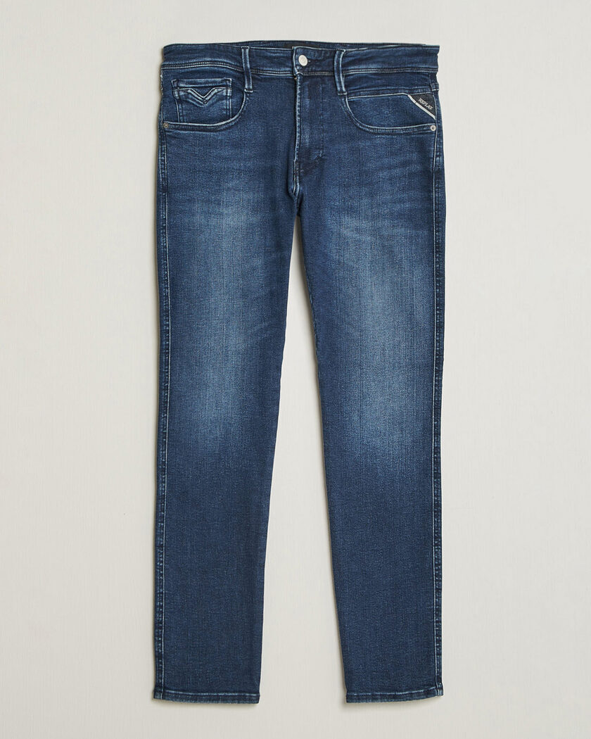Replay Anbass Powerstretch Jeans Dark Blue – Blå
