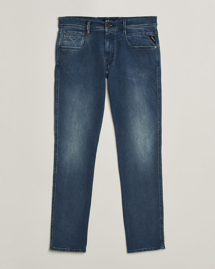 Replay Anbass Hyperflex Jeans Dark Blue – Blå