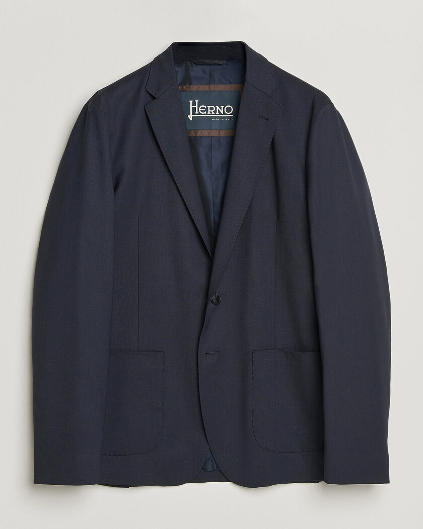 Herno Wool Blazer Navy – Blå