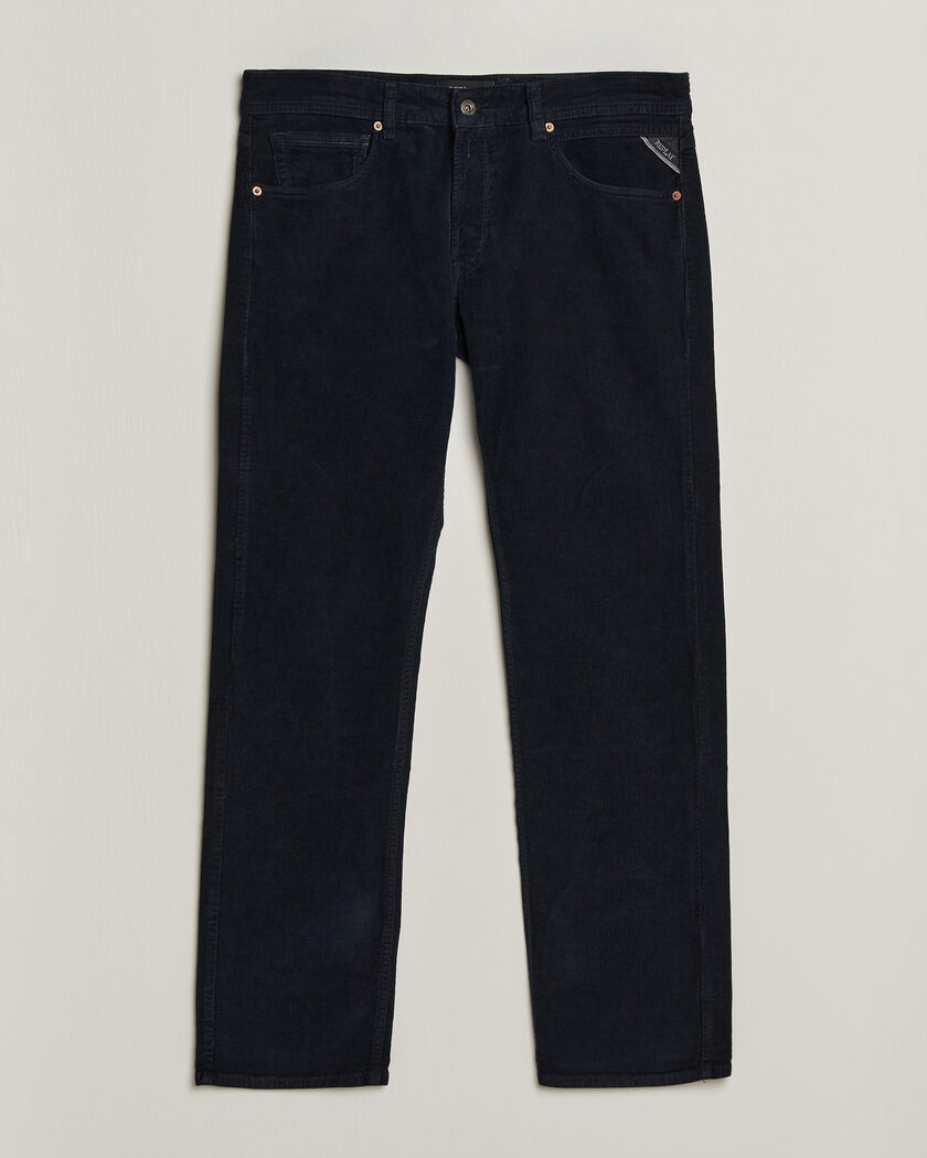  Replay Grover Corduroy 5-Pocket Pants Navy – Blå