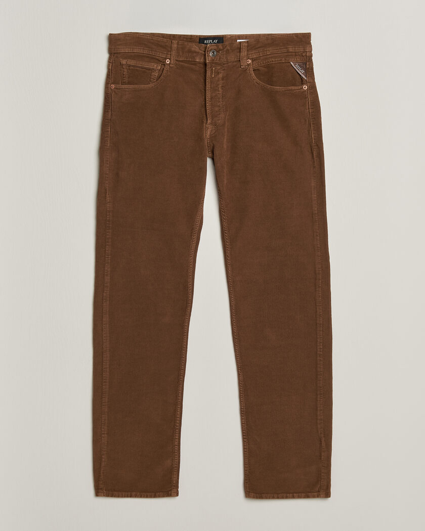 Replay Grover Corduroy 5-Pocket Pants Toffee Brown – Brun