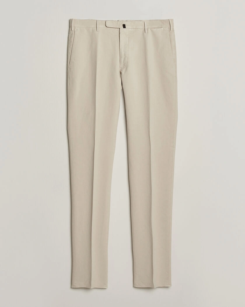 Incotex Slim Fit Soft Cotton Stretch Chinos Off White – Hvit