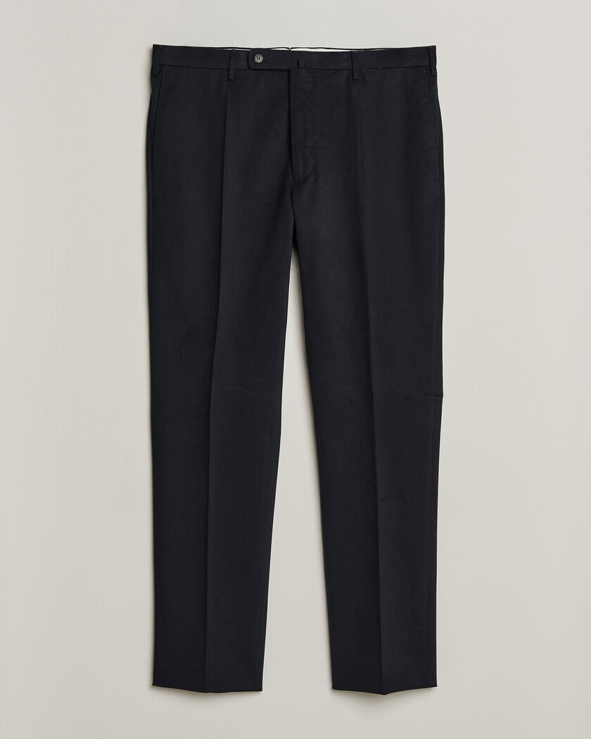 Incotex Regular Fit Cotton/Cashmere Trousers Navy – Blå